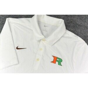 Rutland High School Nike Mens‎ Med White Polo Shirt Dri-FIT Embroidered Logo